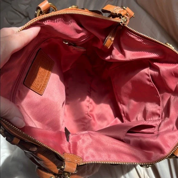 Coach Vintage Leather Camel Tan Light Brown Removable Crossbody Shoulder Bag - Picture 4 of 17